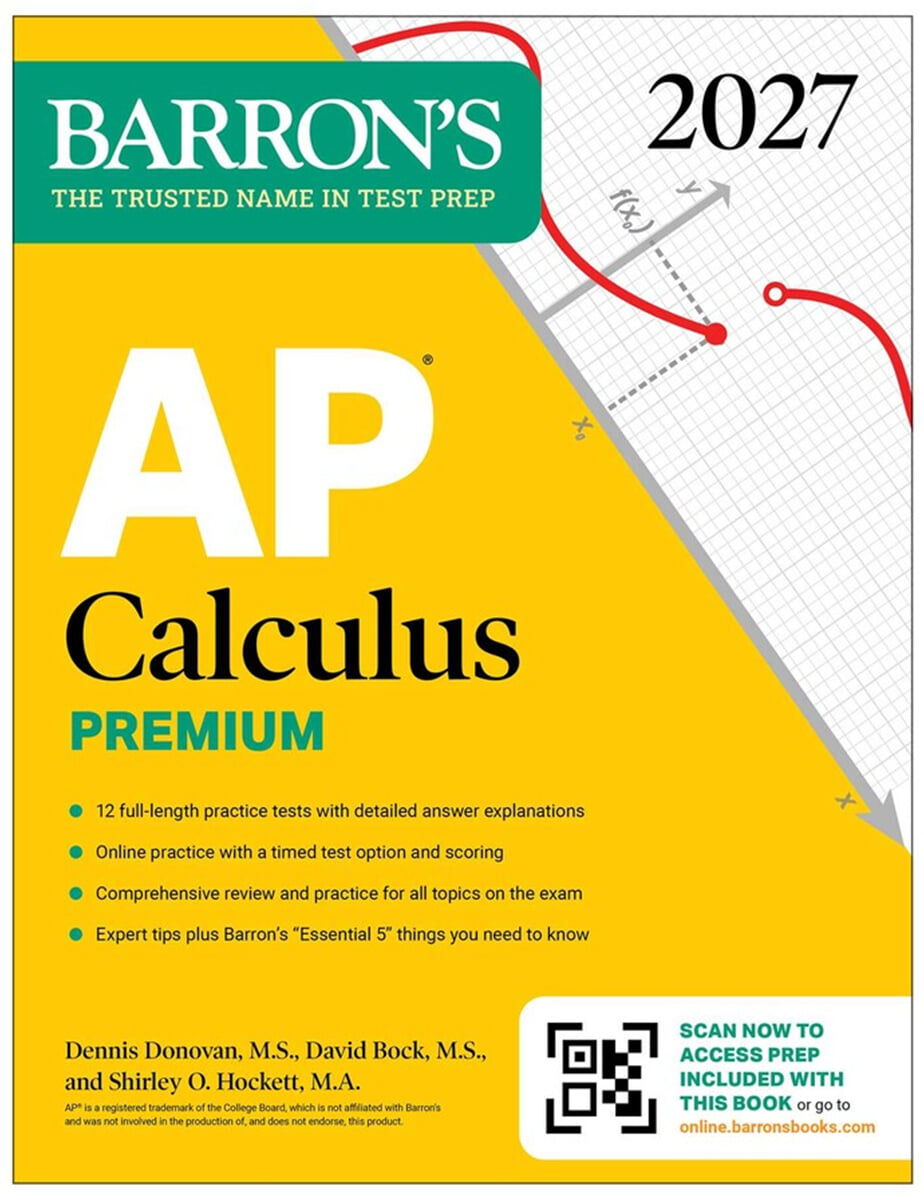 AP Calculus Premium, 2027: Prep Book with 12 Practice Tests + Comprehensive Review + Online Practice