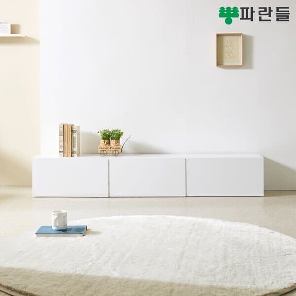 파란들가구 E0목재 LPM 3칸서랍 1800 심플거실장 티비다이