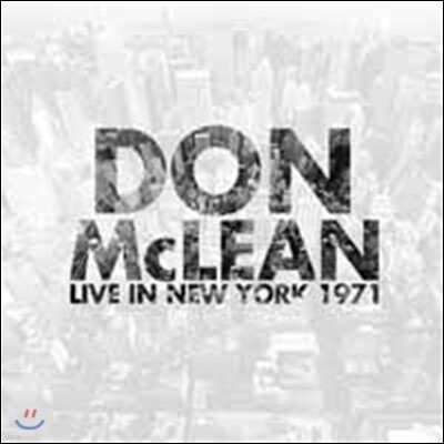 Don Mclean — Live In New York 1971 (1,000 Limited Edition) 앨범 커버