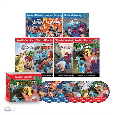 월드 오브 리딩 World of Reading Level 2 & 3 : The Heroes 7종 세트 (Book+CD)
