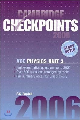 Cambridge Checkpoints Vce Physics Unit 3 2006