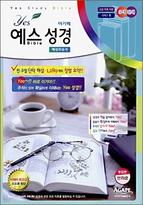 아가페 예스성경 해설찬송가 (중합본,색인,이태리최고급신소재원단)(15.5*21.5)(브라운)