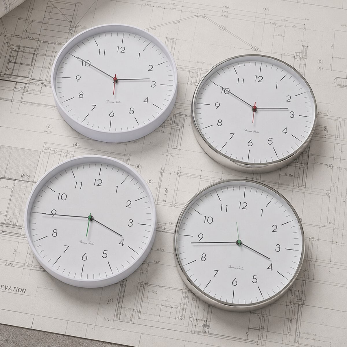 바나나스탠더드 무소음벽시계 300 4컬러