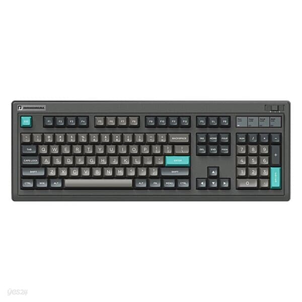 FL-ESPORTS OG104N 레트로 유무선 블루투스 기계식 키보드 다크 믹스, 리치베리축