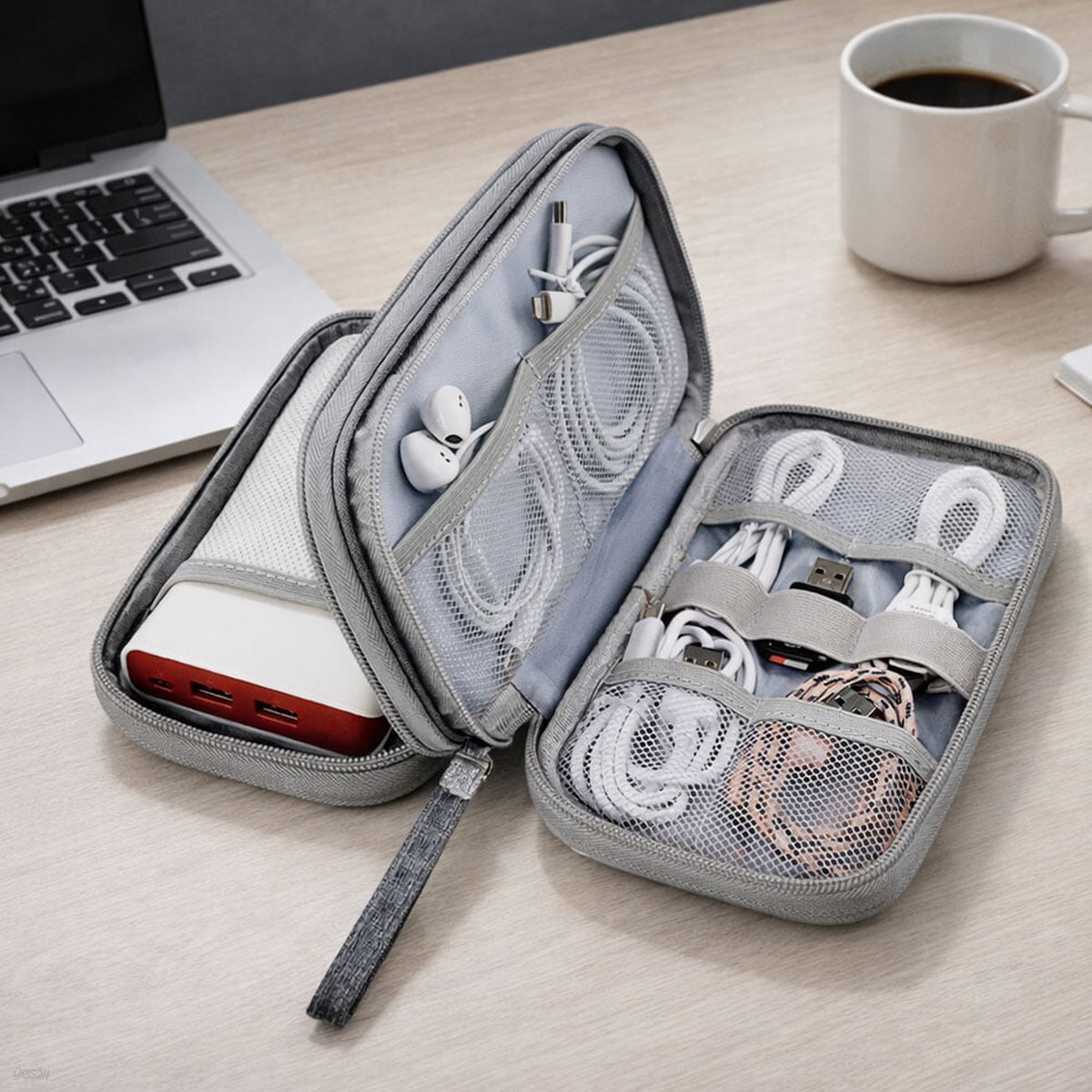 트래블라라 케이블 파우치 충전기 파우치 디지털 USB 멀티 여행용 휴대용 수납 가방