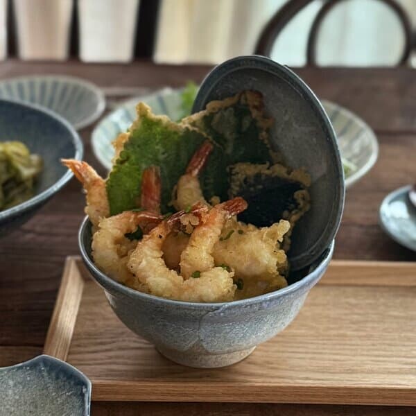 니코트 담음새가 좋은 뚜껑있는 텐동그릇 은하수 MADE IN JAPAN