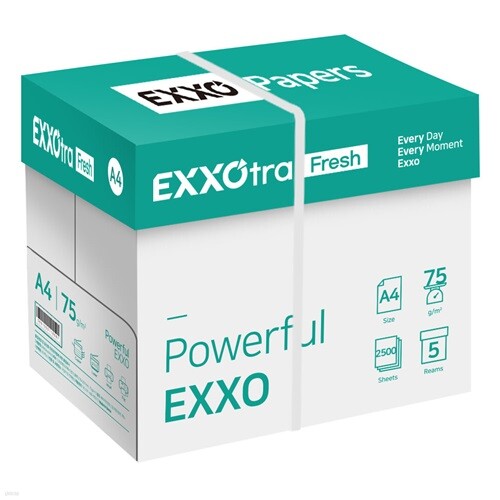 엑소트라 후레쉬(EXXOtra Fresh) A4 복사용지(A4용지) 75g 2500매 1BOX