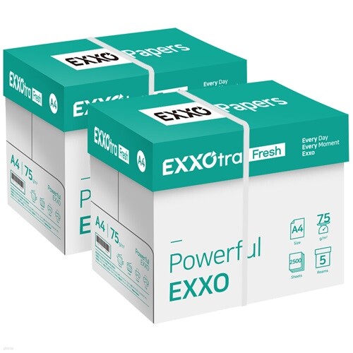 엑소트라 후레쉬(EXXOtra Fresh) A4 복사용지(A4용지) 75g 2BOX(5000매)