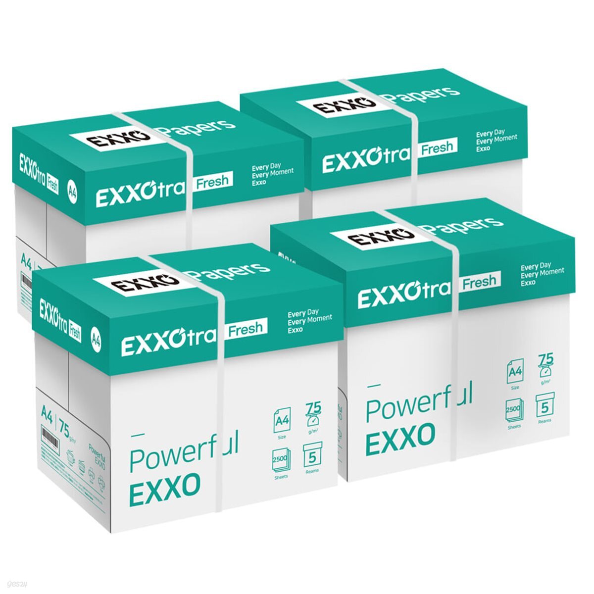 엑소트라 후레쉬(EXXOtra Fresh) A4 복사용지(A4용지) 75g 2500매 4BOX