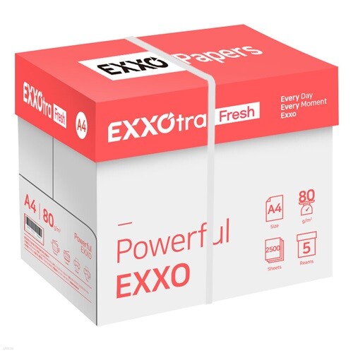 엑소트라 후레쉬(EXXOtra Fresh) A4 복사용지(A4용지) 80g 2500매 1BOX