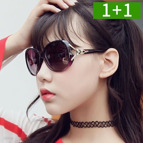 1+1 패션 선글라스 여성 자외선차단 여우 썬글라스