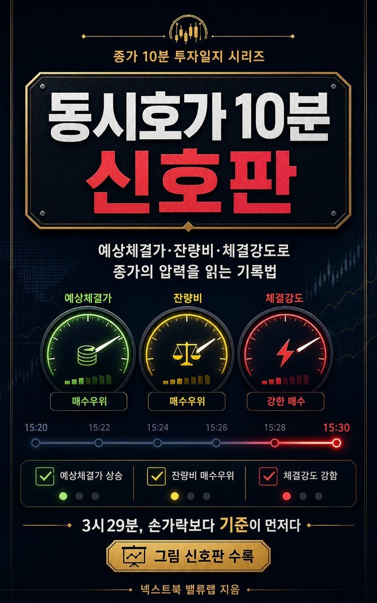 동시호가 10분 신호판