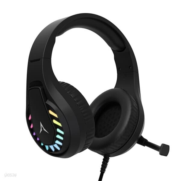 앱코 X23 노이즈캔슬링 RGB LED 초경량 USB 게이밍 헤드셋 (블랙, 정품)