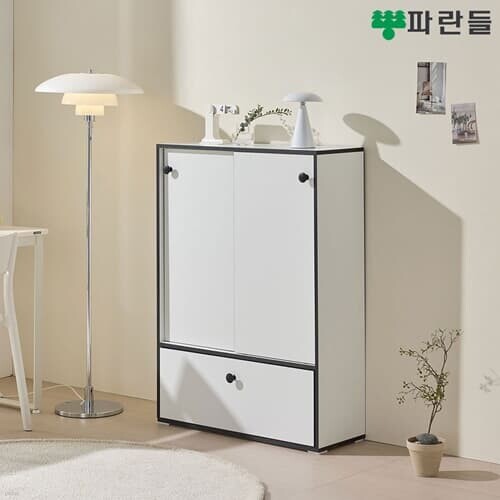 파란들가구 E0목재 LPM 슬라이딩 도어 800 서랍 다용도수납장