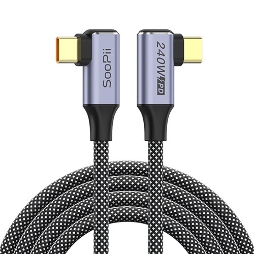 수피 USB C타입 240W 양방향 ㄱ자 초고속충전 케이블 S47DR 1.5m