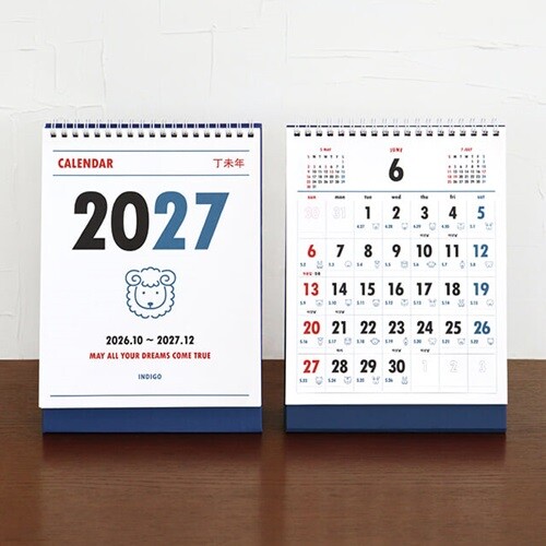2027 루나 옛날 음력 탁상 달력 (절기 미니 데스크 캘린더)