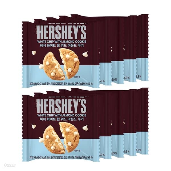 허쉬 화이트초콜릿칩위드아몬드쿠키 50g x 10개