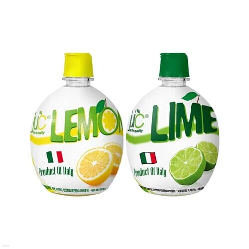 쥬시 레몬주스 200ml x 6개 + 라임주스 200ml x 6개