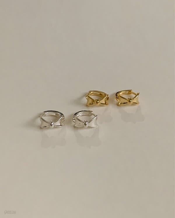 [925 Silver] Ribbon earrings E 59