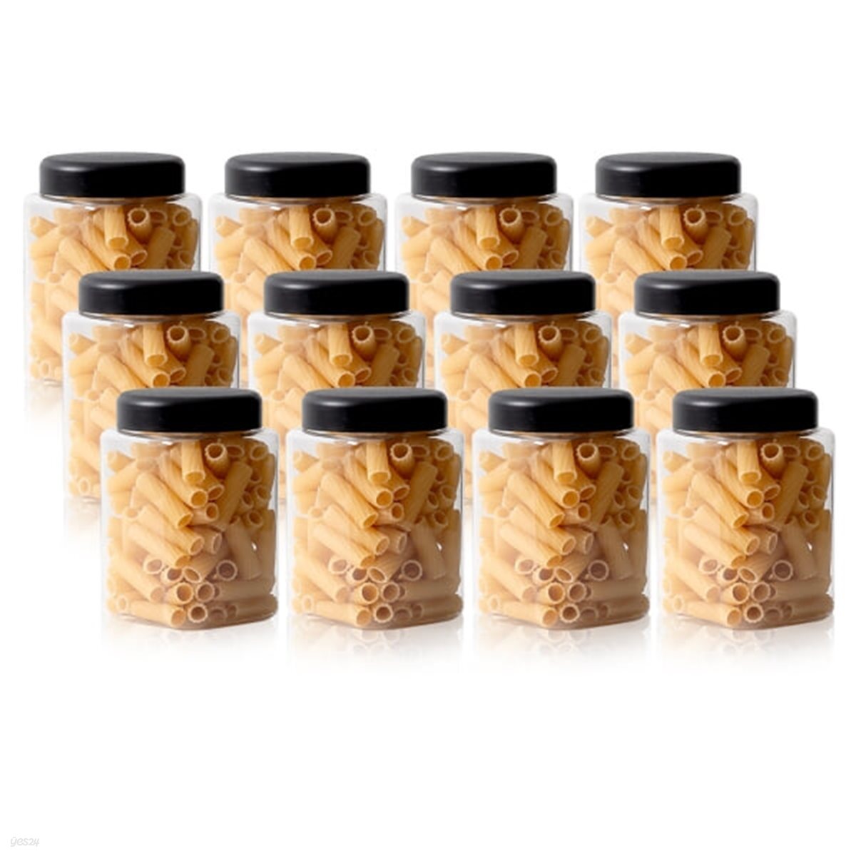 싹정리 냉장고 사각 보관용기(원형-블랙) 600ml(중) X 12개입
