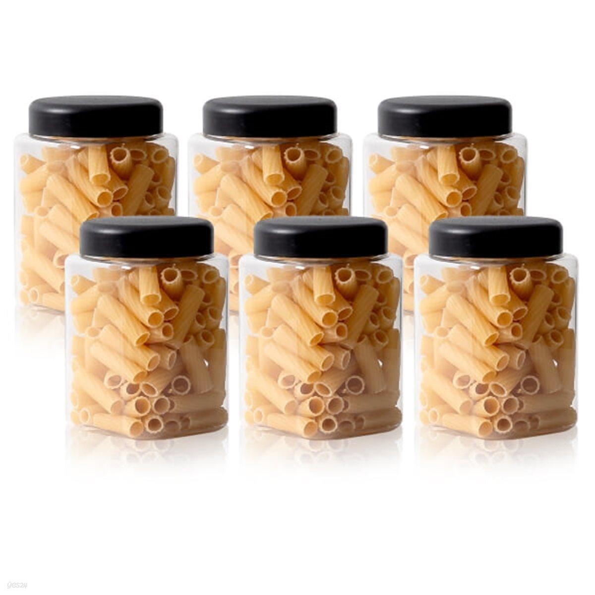 싹정리 냉장고 사각 보관용기(원형-블랙) 600ml(중) X 6개입