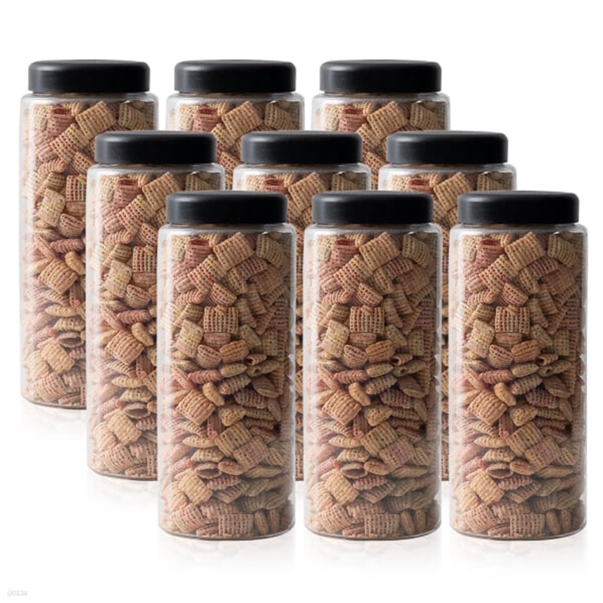 냉장고 ALL 원형(블랙) 씨리얼 보관용기 1500ml (특) X 9개입