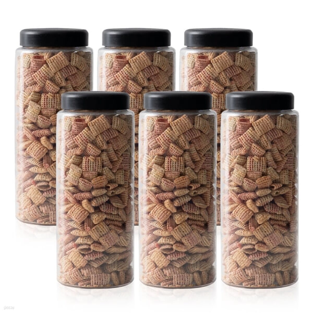 냉장고 ALL 원형(블랙) 씨리얼 보관용기 1500ml (특) X 6개입