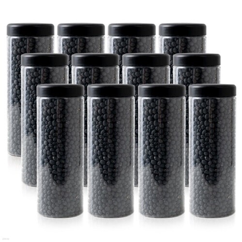 냉장고 ALL 원형(블랙) 보관용기 1000ml (대) X 12개입