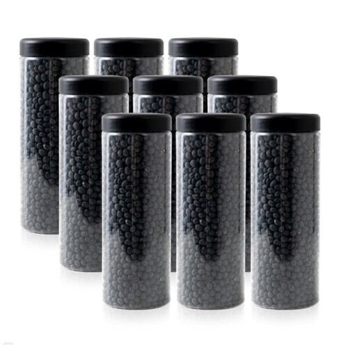 냉장고 ALL 원형(블랙) 보관용기 1000ml (대) X 9개입