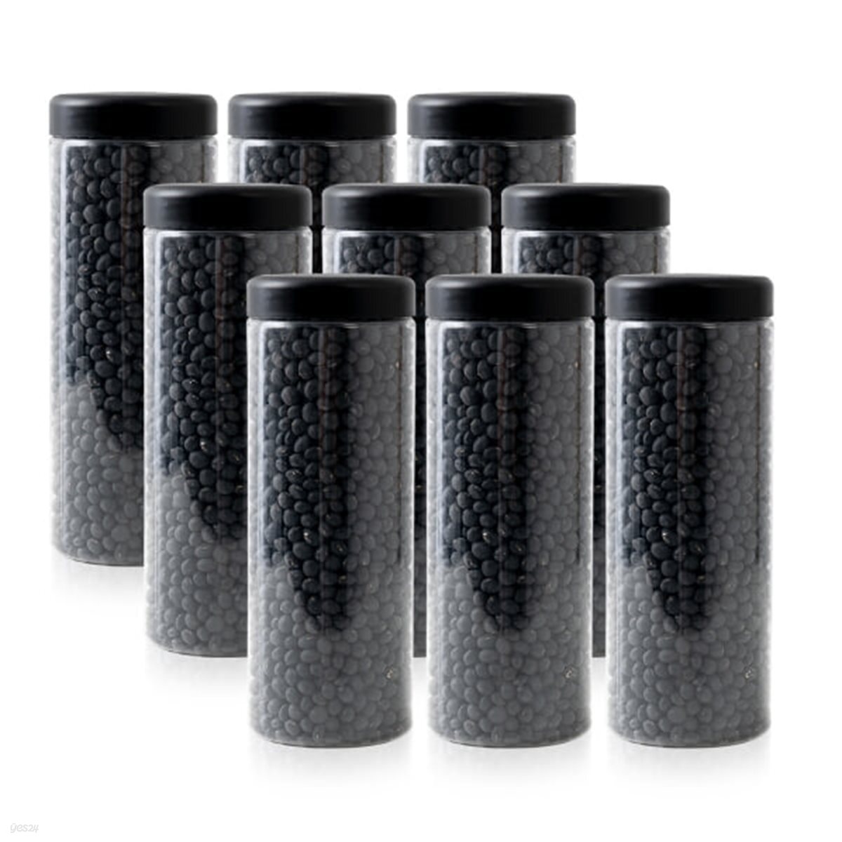냉장고 ALL 원형(블랙) 보관용기 1000ml (대) X 9개입