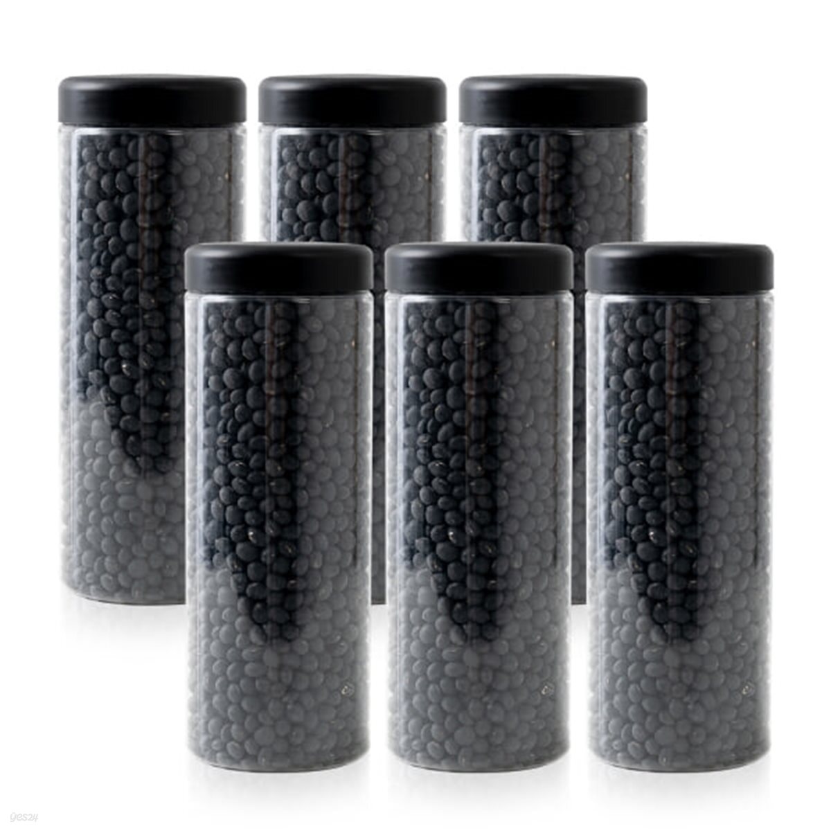 냉장고 ALL 원형(블랙) 보관용기 1000ml (대) X 6개입