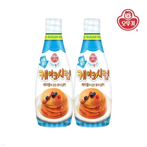 [오뚜기] LIGHT&JOY 당을줄인 케이크시럽 220g x 2개