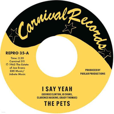 The Pets / Lee Williams & The Cymbals — I Say Yeah / It's Everything About You I Love 앨범 커버