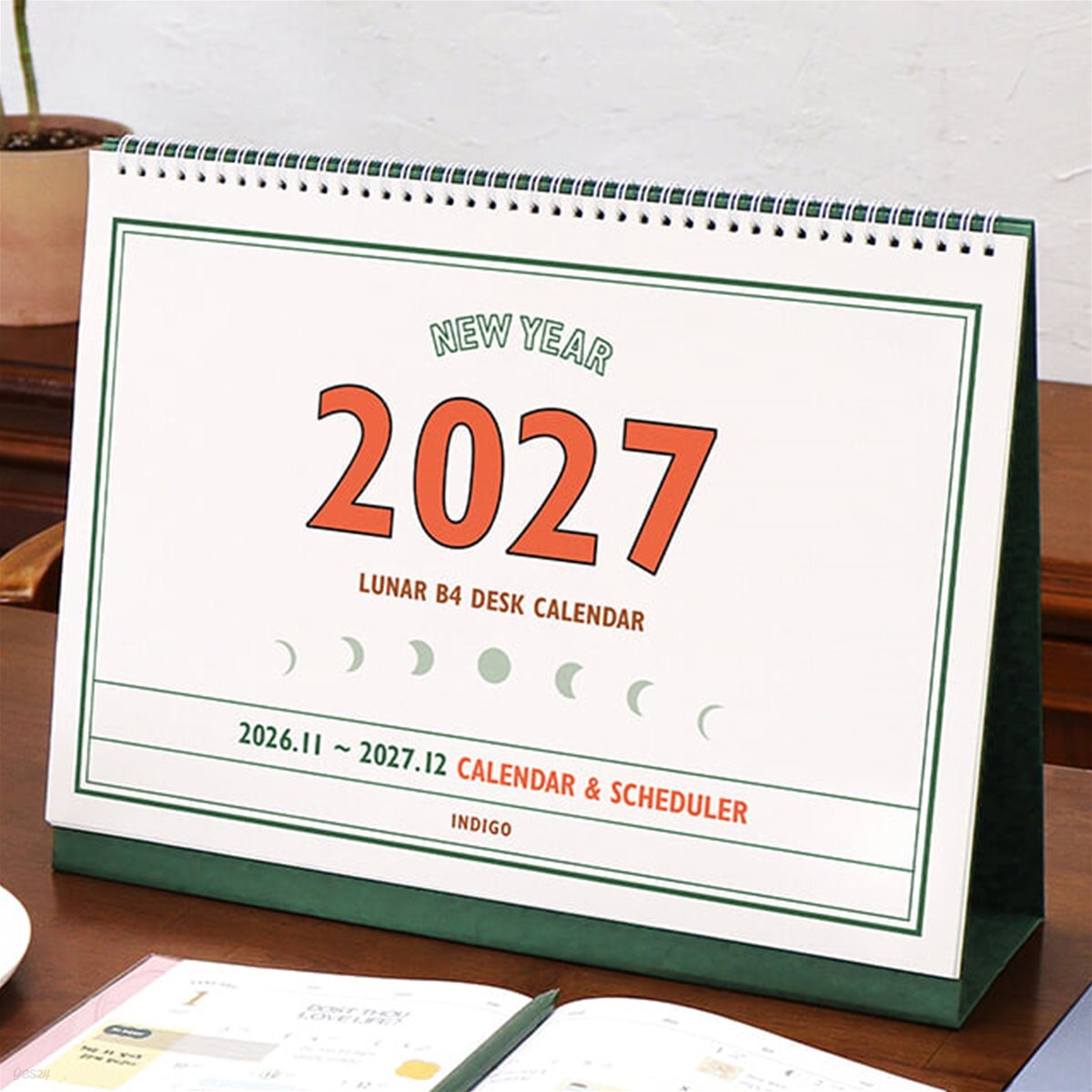 2027 루나 레트로 대형 B4 음력 탁상 달력 (데스크 캘린더 스케줄러)