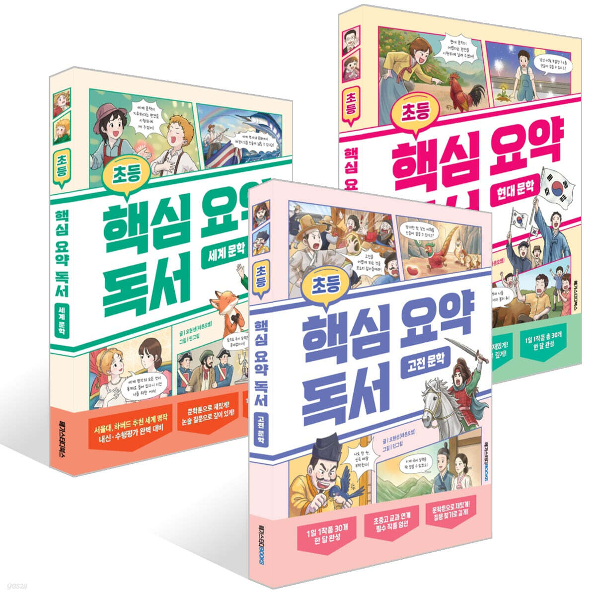 초등 핵심 요약 독서 고전 문학 + 현대 문학 + 세계 문학 세트