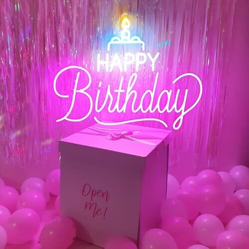 프로 생일파티 파티 행사 LED네온 네온 네온사인 간판 주문제작 오픈선물