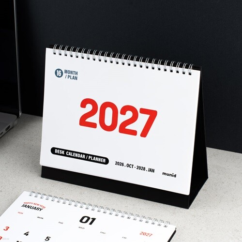 뮤니드 2027 베이직 탁상 달력