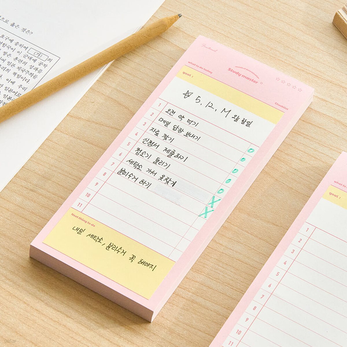 뮤니드 체크리스트 핸디 메모패드