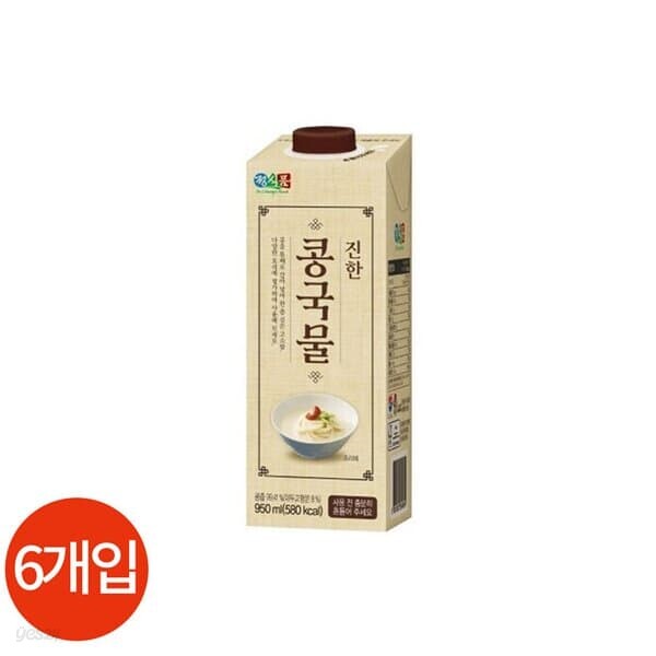 정식품 진한 콩국물 950ml x 6개