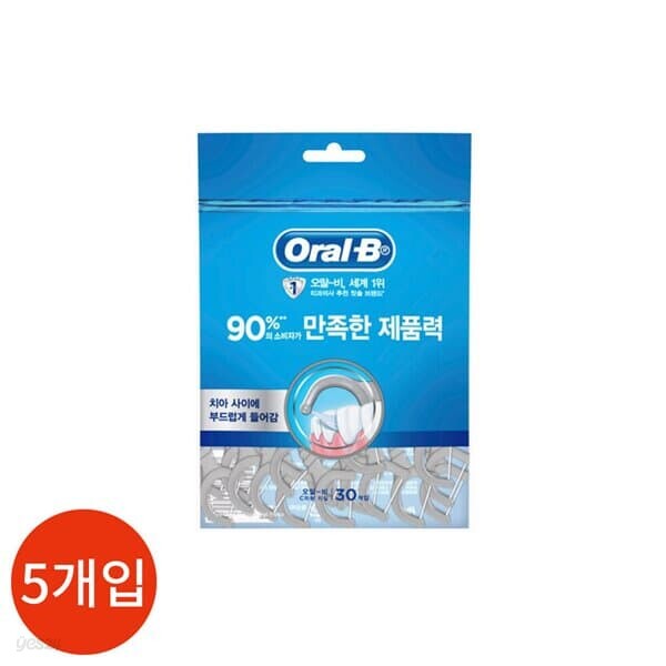 오랄비 C자형 치실 30개 x 5입