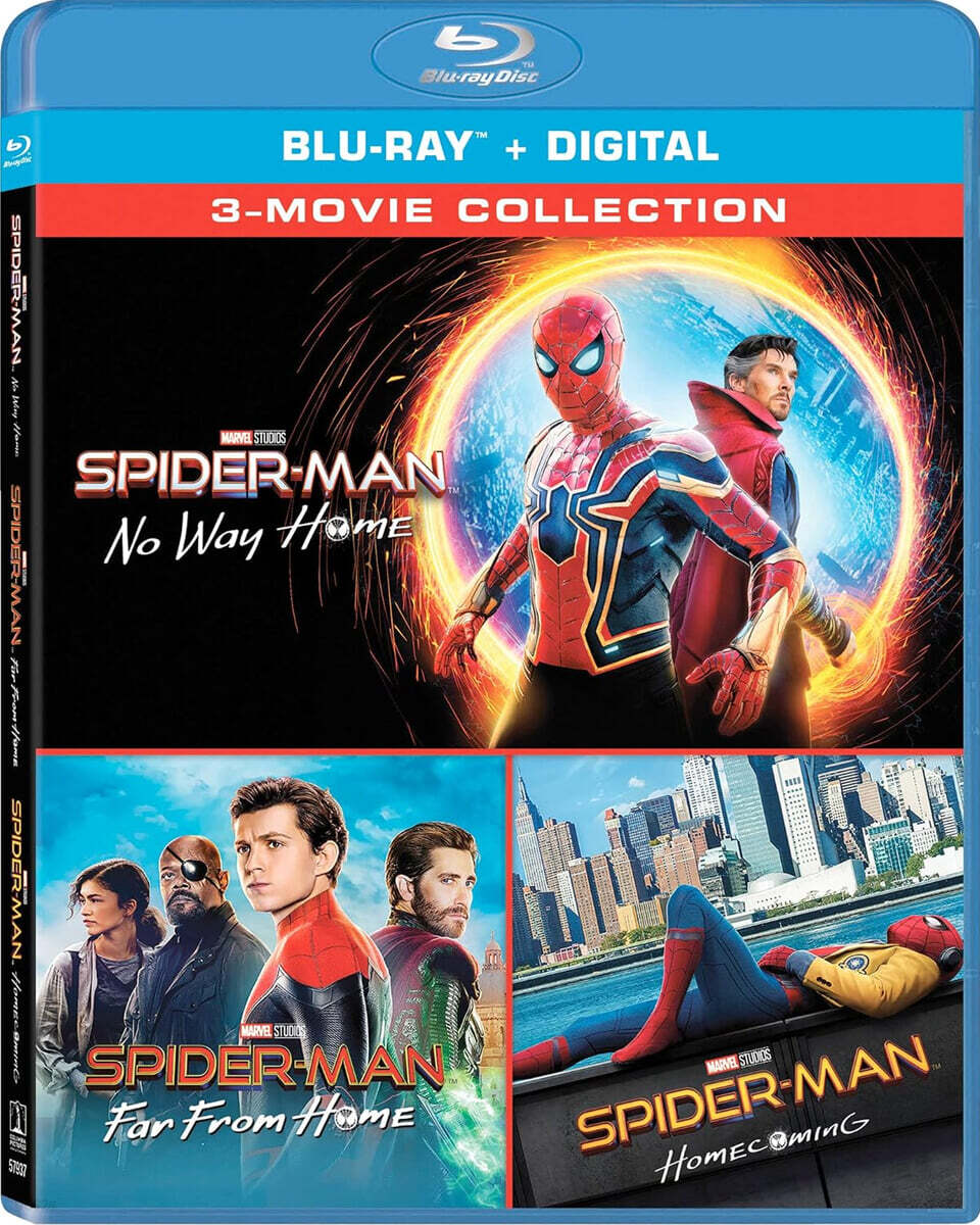 스파이더맨 Tom Holland 3부작 컬렉션 박스세트 (3Disc) : 블루레이