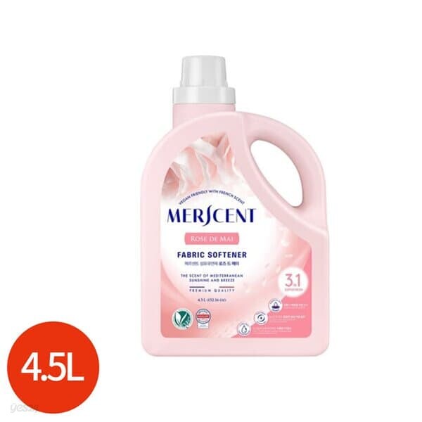 메르센트 섬유유연제 로즈 드메이 4.5L