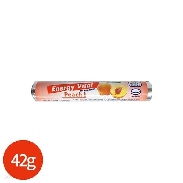 에너지 바이탈 블록 포도당 캔디 복숭아 42g