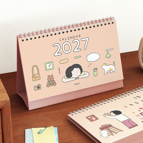 2027 일상 탁상 달력 (감성 일러스트 데스크 캘린더)