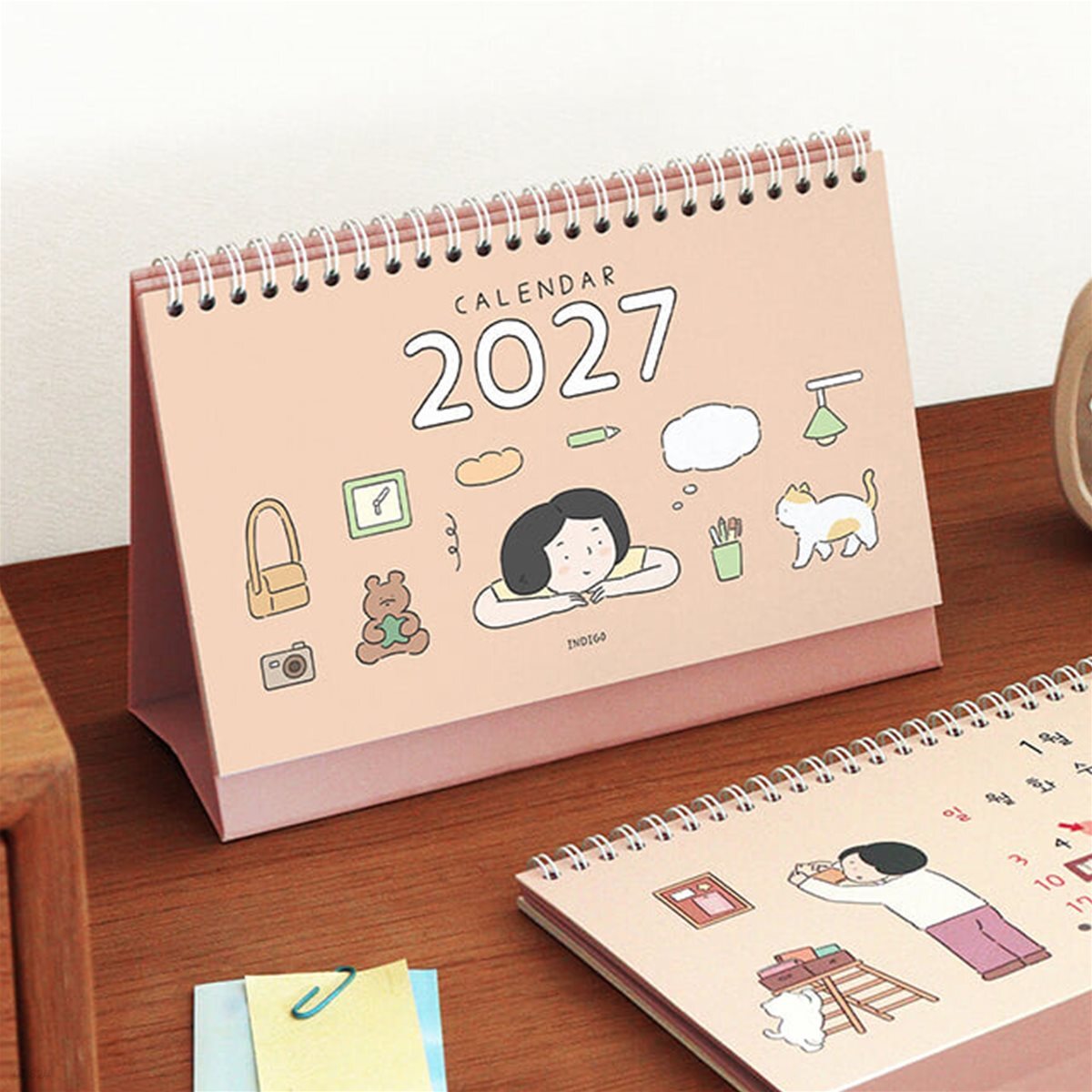 2027 일상 탁상 달력 (감성 일러스트 데스크 캘린더)