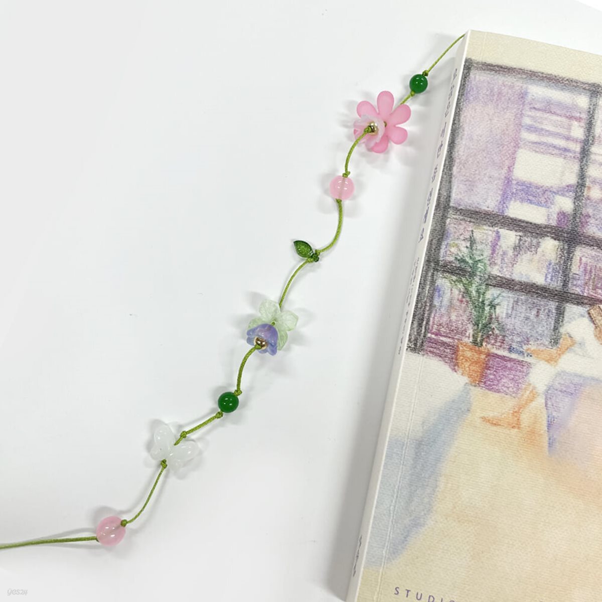 연꽃 비즈 책갈피 만들기 끈갈피 DIY 키트 독서템 책깔피 북마크 독서 북 클립 북마커 예쁜 꽃 행운