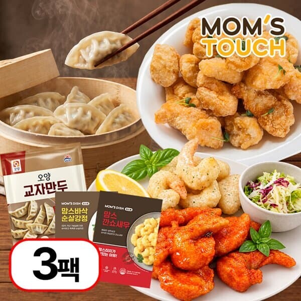 [맘스터치 外]  패밀리 인기 간식 대용량 3종세트