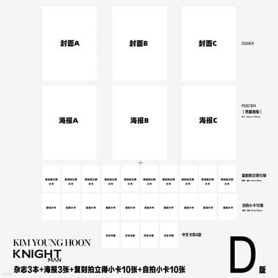 [D형] Knight Magazine 26년8월 THEBOYZ 더보이즈 영훈 커버 (A형 잡지+B형 잡지+C형 잡지+카드 20장+포스터 3장)