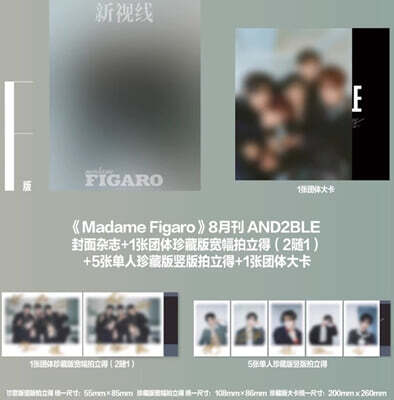 [F형] Madame Figaro 費加羅 26년7월 AND2BLE 단체 커버 (F형 잡지+랜덤 카드 7장)