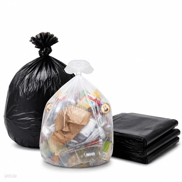 봉베리 배접 비닐 쓰레기봉투 중 60L (50매) HDPE 분리수거 대형 봉지